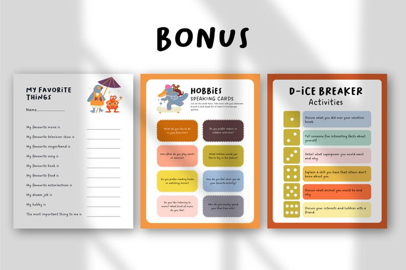 Friendship Conversation Cards for Kids | Ice Breakers | SEL Counseling ...