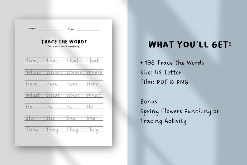 Trace the Words Worksheets – 198 Printable Word Tracing Pages ...