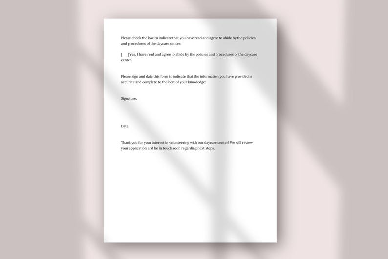 Daycare Volunteer Application Form - Simplify the Process! | Edit with Canva image 6
