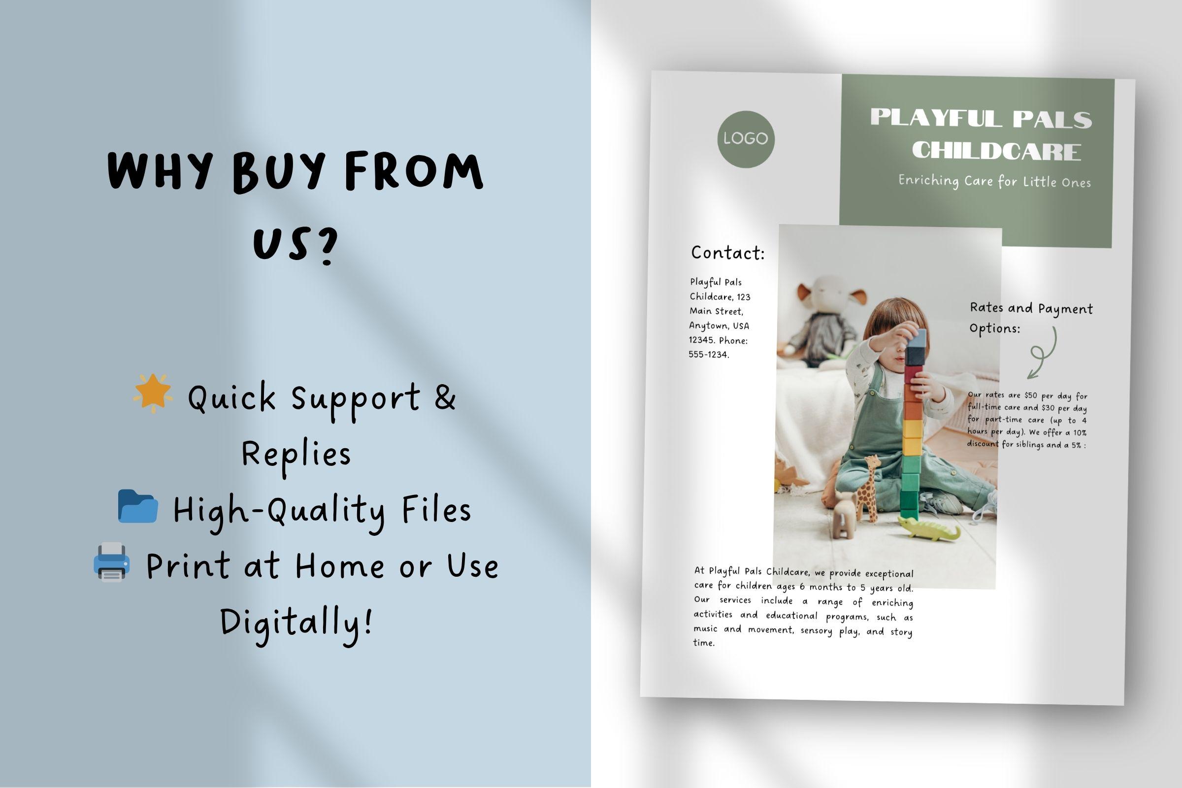 Editable Child Care Flyer Template | Daycare Advertisement | Printable ...