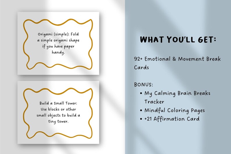 92+ Emotional & Movement Break Cards | Playful Self-Regulation Reset Cards | Activity Cards for Kids | Mindfulness SEL image 2