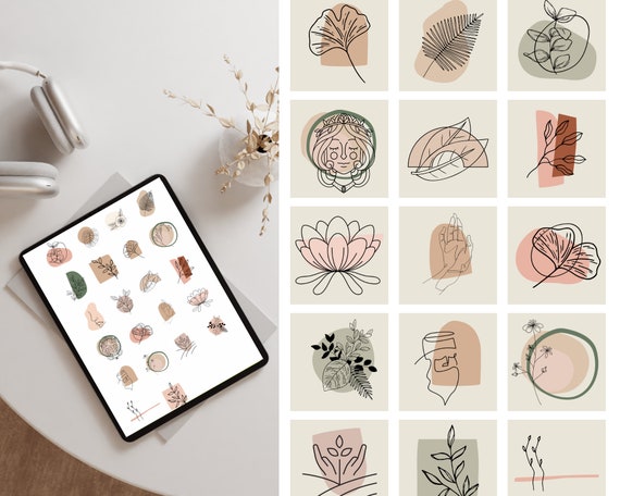 Printable Aesthetic Stickers: Flower Sticker, Bujo Stickers, or Scrapbook  Stickers 
