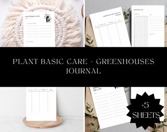 Plant Basic Care Journal - Greenhouses Journal Bundle