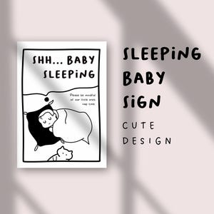 Sleeping Baby Sign | Editable Canva Template | Daycare Sign