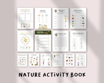 Druckbare Natur Journal Homeschool Lernmaterialien Charlotte Mason Natur Studie Vorschule Lehrplan Kleinkind beschäftigt Buch druckbar