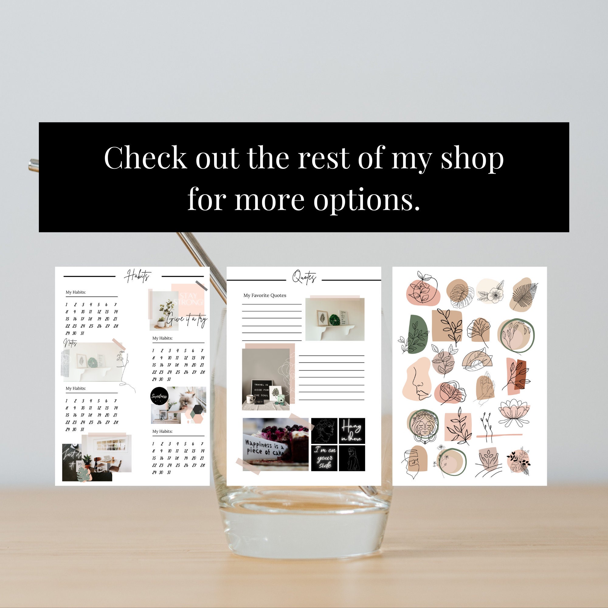 Checklist Stickers Sheet Printable - Etsy