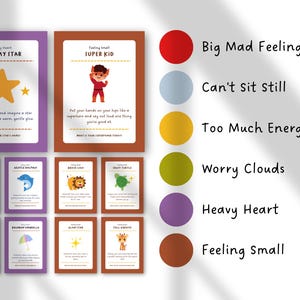 The Feelings First Aid Kit | Kids Feelings Cards, Emotional Regulation Tools, Calm Down Activities, Therapy Coping Cards for Children image 5