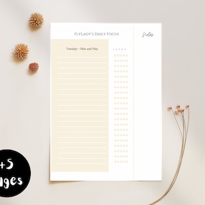 Flylady Daily Focus Template (Editable)