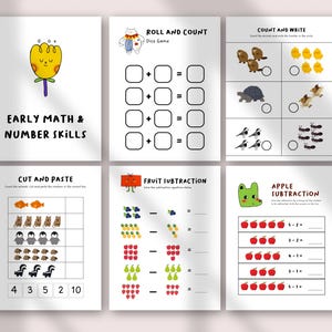 Toddler Busy Book | Printable Learning Activities | Quiet Book for Toddlers | Early Math Alphabet Emotions | Screen Free Play image 6