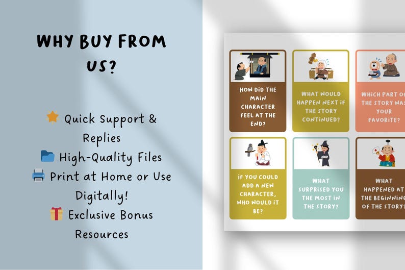 Narrative Discussion Cards for Kids | Storytelling Prompts | Reading Comprehension & Writing Activities | ESL Speaking Cards Printable image 3