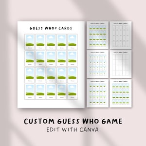 Custom Guess Who Game | Editable Printable Game Template | Canva Guess Who | Party Game for Kids & Adults | Bonus Frame Styles Included