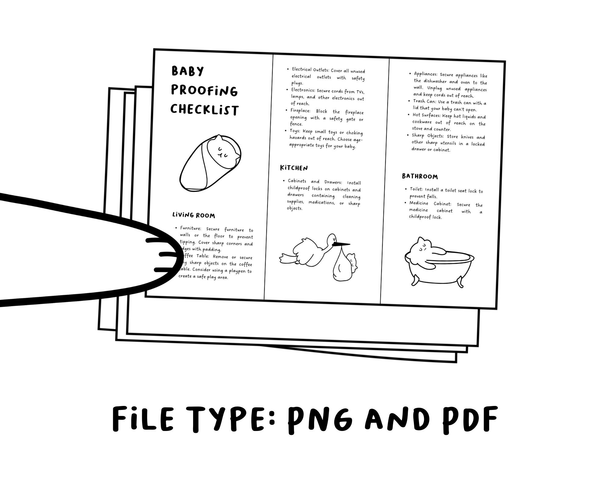 Baby Proofing Checklist.pdf PDF | Baby Proofing Checklist | Editable Template! - Etsy