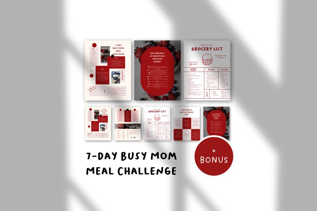 PDF | 7-day Busy Mom Meal Challenge | Quick & Healthy Meals for Moms ...