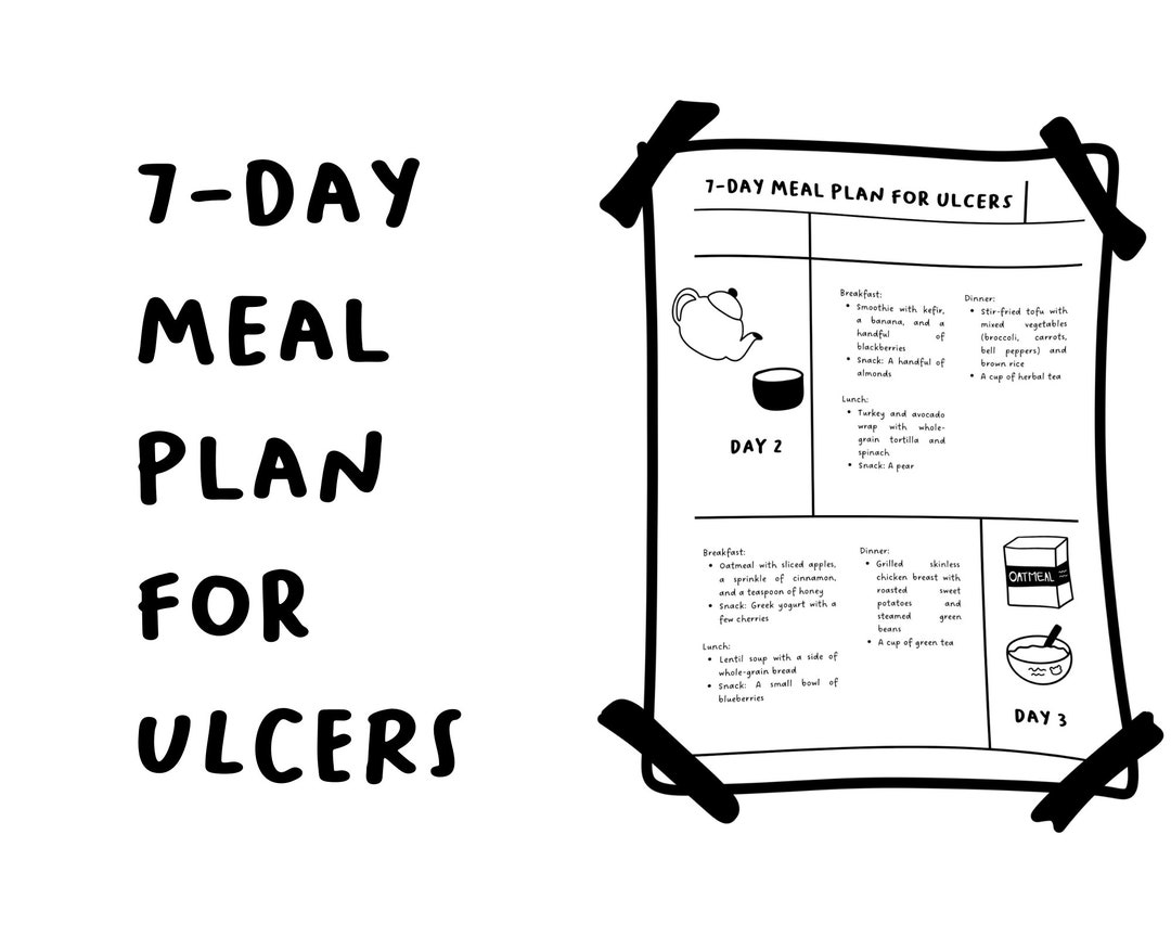 PDF 7day Meal Plan for Ulcers Editable Template! Etsy