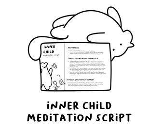 PDF / Guión de meditación del niño interior / ¡Plantilla editable!