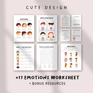 Emotions Worksheets for Kids | Social Emotional Learning Printables | Feelings Activities for Preschool & Kindergarten