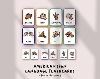 American Sign Language Flashcards | ASL Alphabet Cards | Sign Language Learning for Kids | Deaf Awareness Classroom Resource
