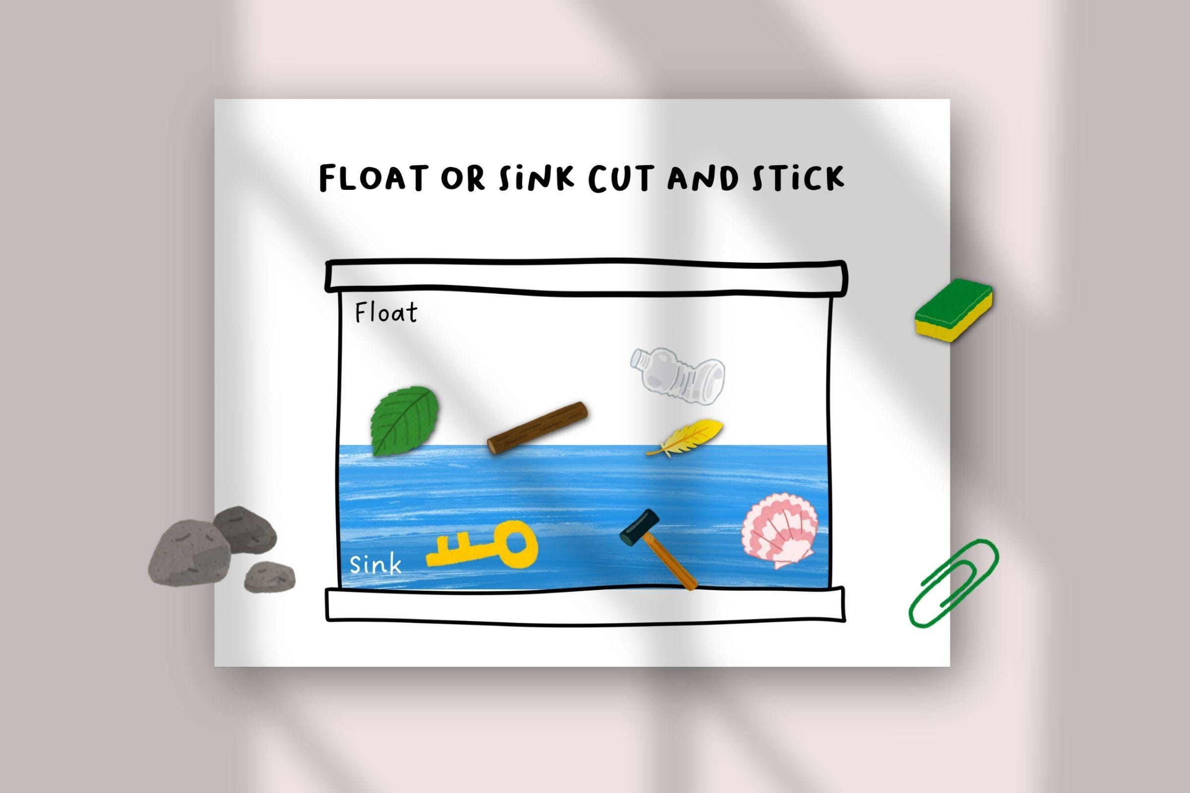Sink or Float Activity | Cut and Stick Science Worksheet | Buoyancy ...