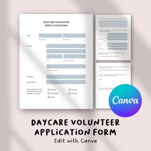 Daycare Volunteer Application Form - Simplify the Process! | Edit with Canva image 1