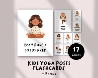 Kids Yoga Poses Flashcards | Printable Yoga Cards for Kids, Mindfulness & Movement Activities, Yoga Practice for Kids, Instant Download