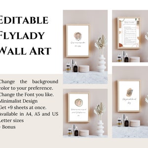 9 Fly Lady's 11 Commandments : Editable Flylady Wall Art image 3