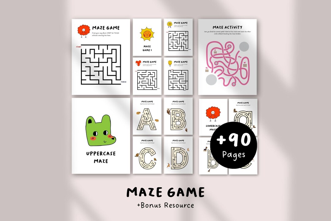 Maze Game Worksheets | Printable Mazes for Kids | Fine Motor Problem ...