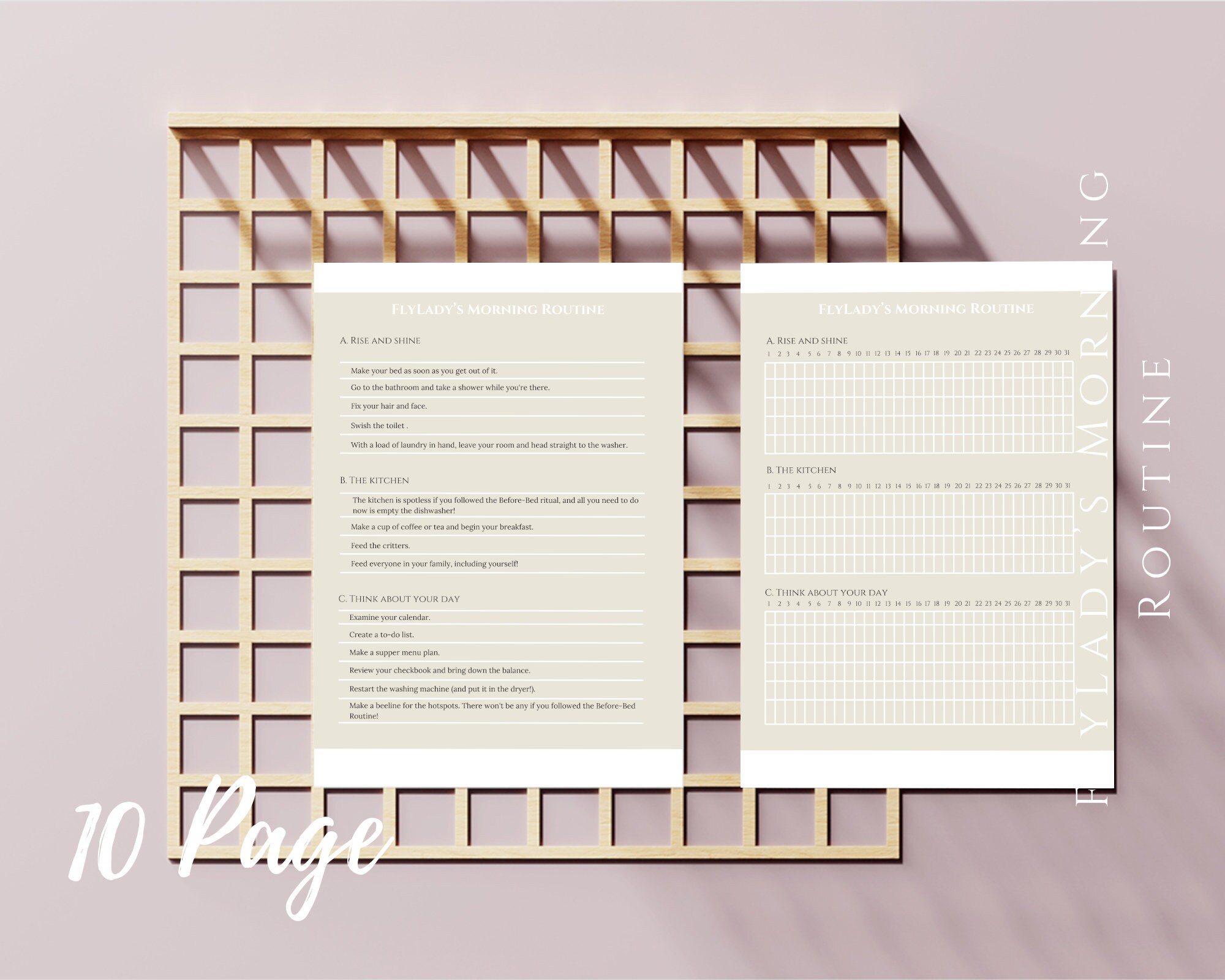 Editable Flyladys Routine : Before-bed Routine & Morning Routine - Etsy