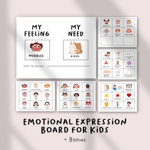 Emotional Expression Board for Kids, Communication Mat | Social Emotional Learning | Calm Corner Tool, Therapy Resource (New Version)