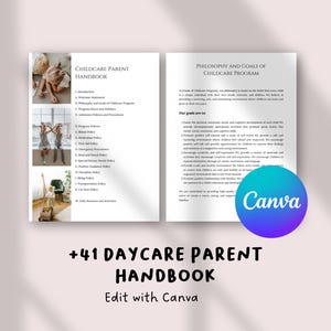 Modello di manuale per genitori sull'assistenza all'infanzia - Modifica con Canva