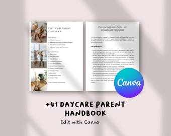 Childcare Parent Handbook Template - Edit with Canva