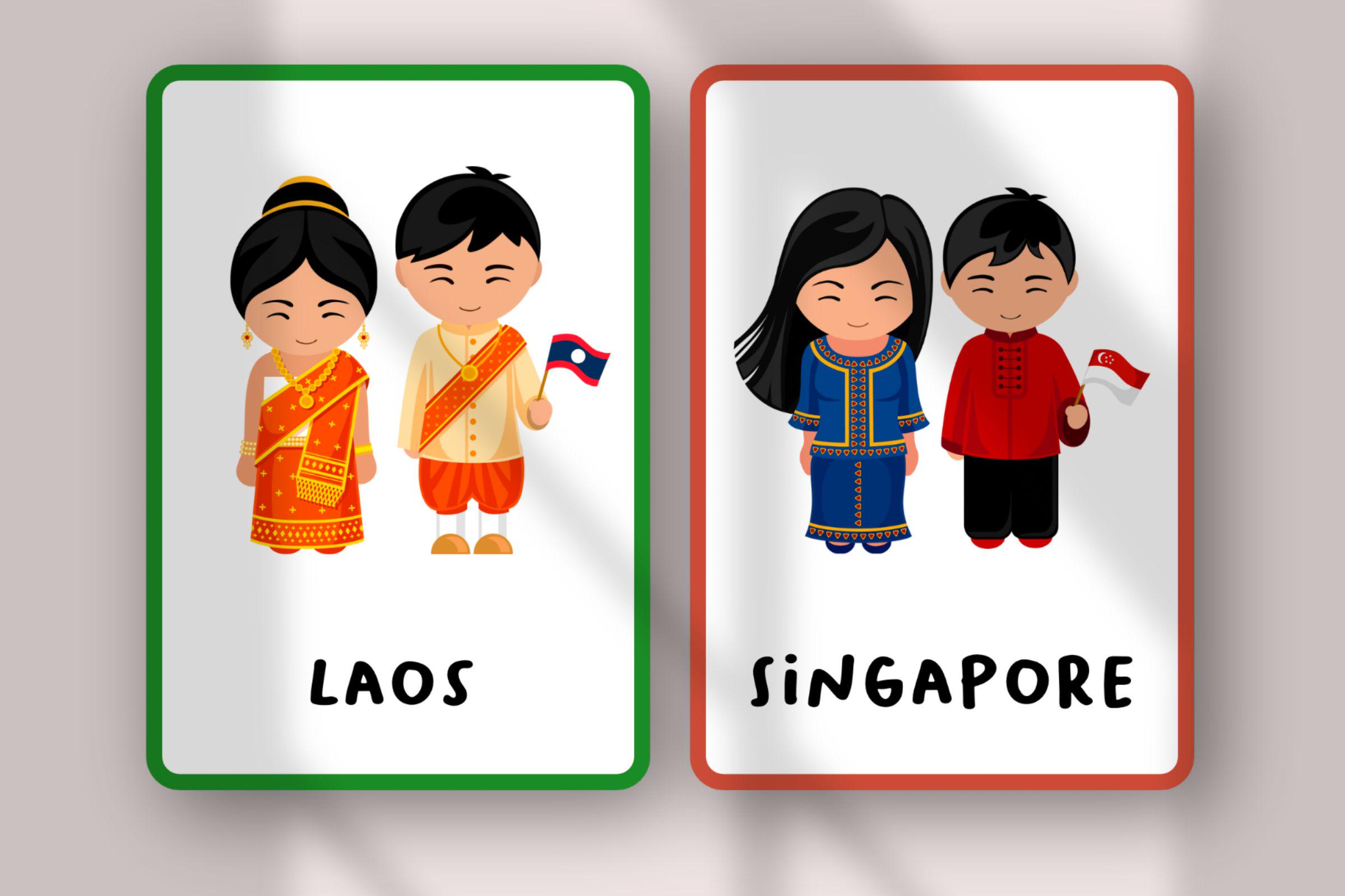 ASEAN Countries Flashcards | Southeast Asia Geography Cards