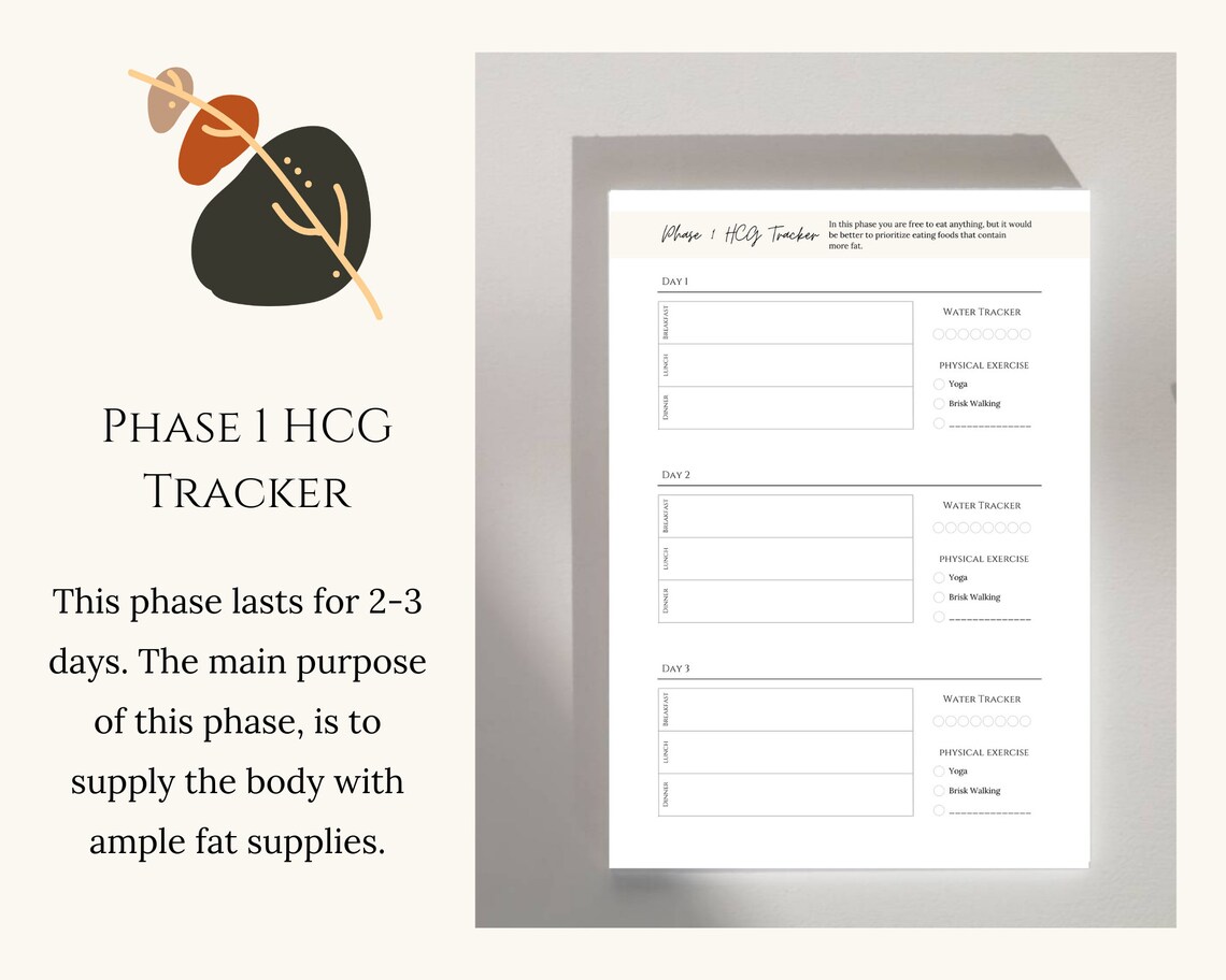 18 Hcg Diet Tracker : Fast Weight Loss of up to 12 Pounds - Etsy