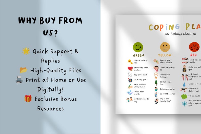 Editable Coping Skills for Kids Printable, Self-Regulation Zones & Calm Down Strategies, Grounding Techniques Chart, Calming Corner Behavior image 3