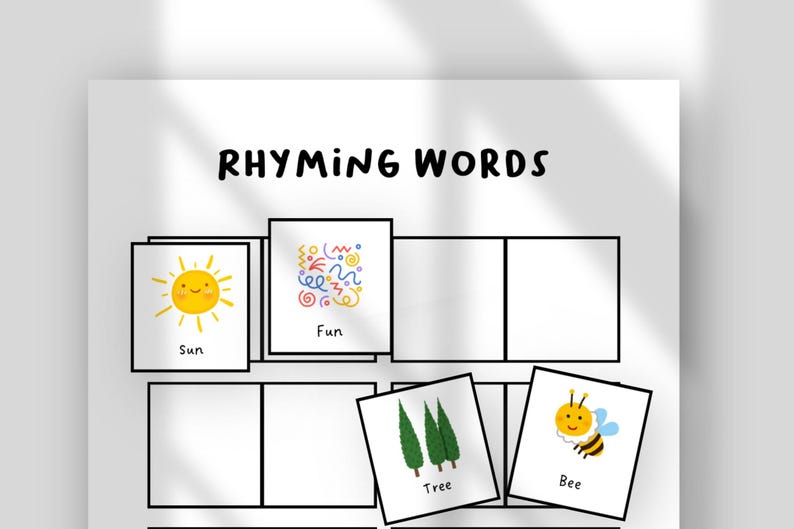 Tree Rhyming Words Rhyming Words Activity Worksheets | Preschool & Kindergarten Phonics ...