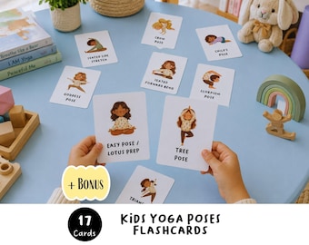 Kids Yoga Poses Flashcards | Printable Yoga Cards for Kids, Mindfulness & Movement Activities, Yoga Practice for Kids, Instant Download