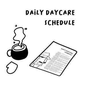 PDF | Editable Daily Daycare Schedule Template - Customizable in Canva