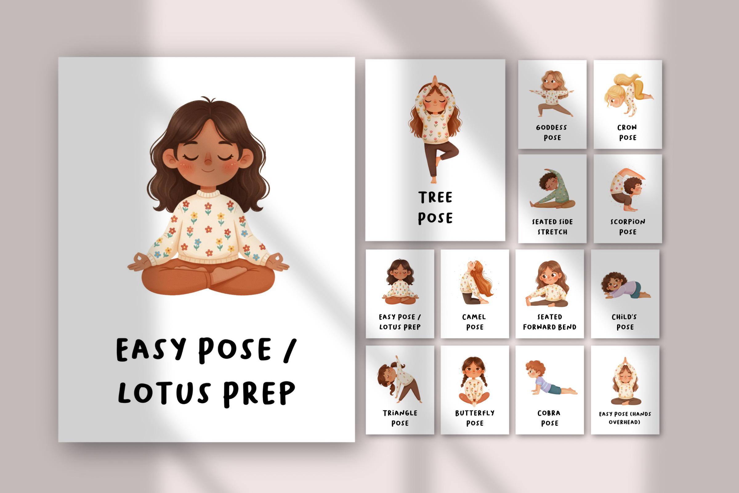 Kids Yoga Poses Flashcards | Printable Yoga Cards for Kids, Mindfulness ...