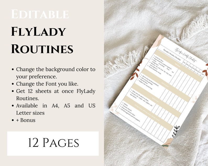 Editable Fly lady Routine: Cleaning System image 2