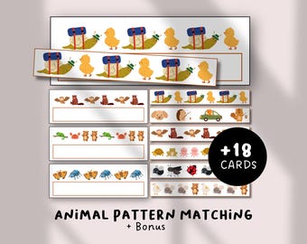 Muster-Matching druckbar für Kleinkinder - Vorschule Aufgaben Box Aktivität PDF, Quiet Time Busy Buch, Sonderpädagogik, Homeschool Lernspiel