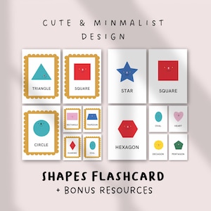Flashcards de Formas Imprimíveis | Cartões de Reconhecimento de Formas 2D | Aprendizagem Montessori Pré-Escolar | Atividade de Geometria para Educação Domiciliar | Decoração de Sala de Aula SVG