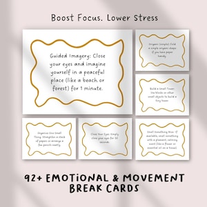 92+ Emotional & Movement Break Cards | Playful Self-Regulation Reset Cards | Activity Cards for Kids | Mindfulness SEL image 1