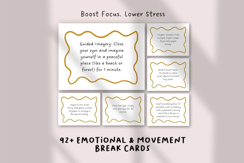 92+ Emotional & Movement Break Cards | Playful Self-Regulation Reset Cards | Activity Cards for Kids | Mindfulness SEL image 1