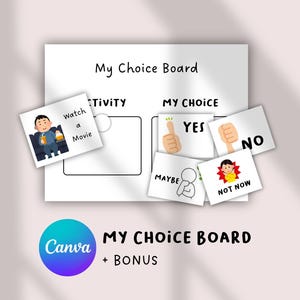 My Choice Board | Visual Communication Cards | Autism AAC Support | Special Ed Self Regulation | Daily Routine & Activity Choices Printable
