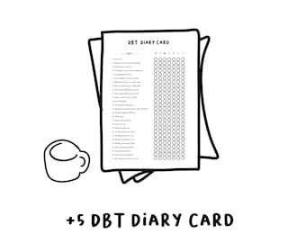 5+ DBT Cards Bundle | Dialectical Behavior Therapy Journal | A Gift For Him/ Her