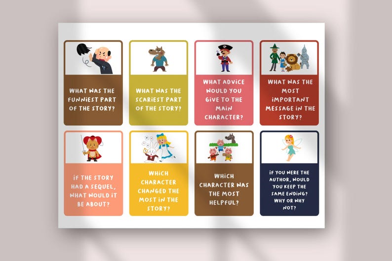Narrative Discussion Cards for Kids | Storytelling Prompts | Reading Comprehension & Writing Activities | ESL Speaking Cards Printable image 4