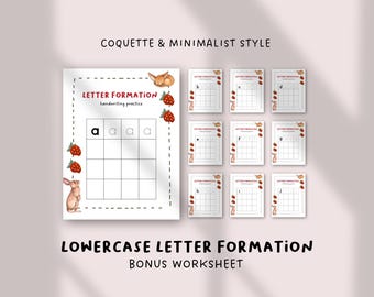 Lowercase Letter Formation Practice | Alphabet Tracing Worksheets for Toddlers, Preschool & Kindergarten | PDF | US Letter Size