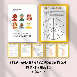 Self-Awareness SEL Worksheets for Kids | Social Emotional Learning Activities | Emotional Intelligence Printable Pack