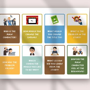 Narrative Discussion Cards for Kids | Storytelling Prompts | Reading Comprehension & Writing Activities | ESL Speaking Cards Printable image 5