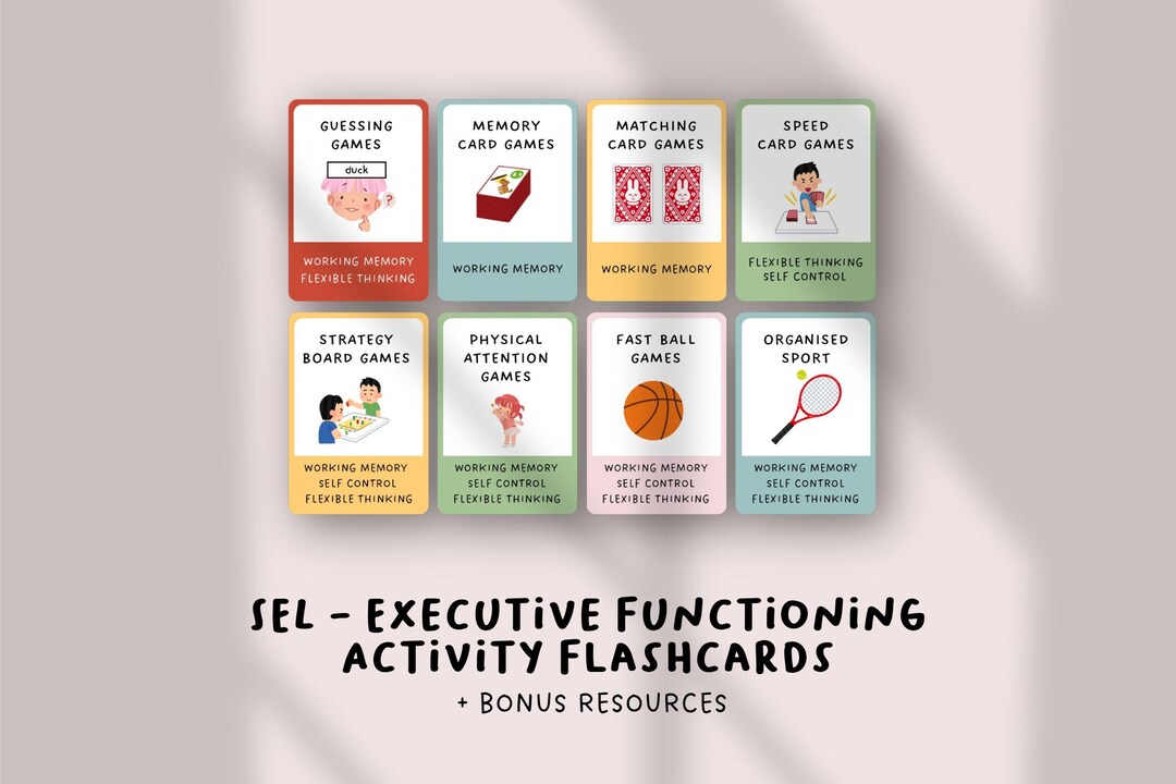 SEL Executive Functioning Activity Flashcards | Social Emotional ...
