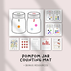 Pom Pom Counting and Color Matching Activity | Numbers 1–10 Printable for Toddlers & Preschool | Fine Motor Skills, Early Math Game